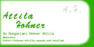 attila hohner business card